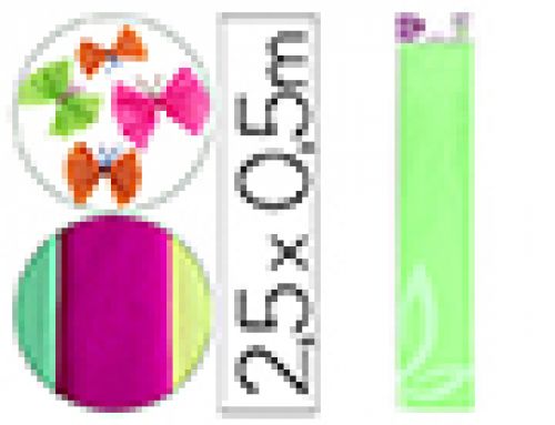 Papel crepe liderpapel 50 cm x 2,5 m 34gr verde fluorescente , Liderpapel , 78484 , 8423473784840